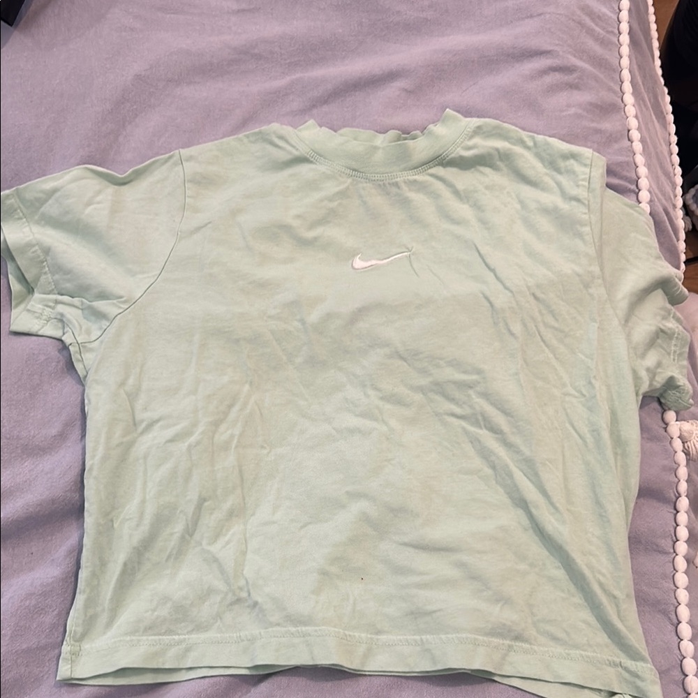 Nike Mint Green Cropped Tee